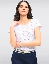 Haut à Broderie Florale par Vamp