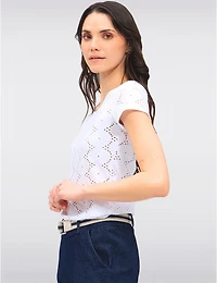 Haut à Broderie Florale par Vamp