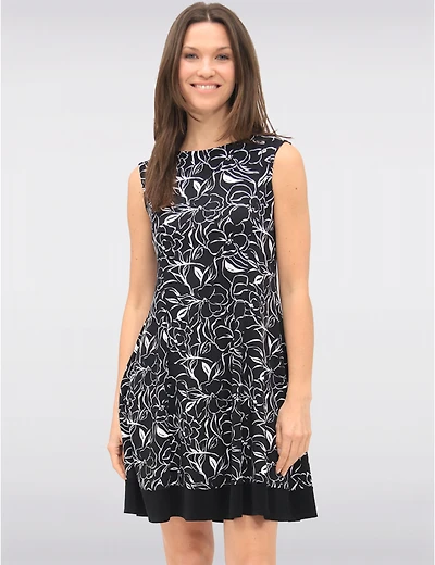 Robe A-Line Florale Abstraite par Vamp