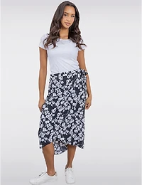 Jupe Portefeuille Fleurie Chic par Vamp