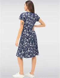 Robe Ligne-A Fleurie Bleue par Vamp