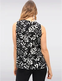Manteaux | La maison du manteau au Québec Blouse Chic Sans Manches Effet Lin à Motif Feuilles Col V et Pli Devant par Vamp