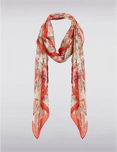 Manteaux Manteaux | La maison du manteau au Québec Foulard Châle Oversized Polyvalent à Motif Floral Rouge Attrayant