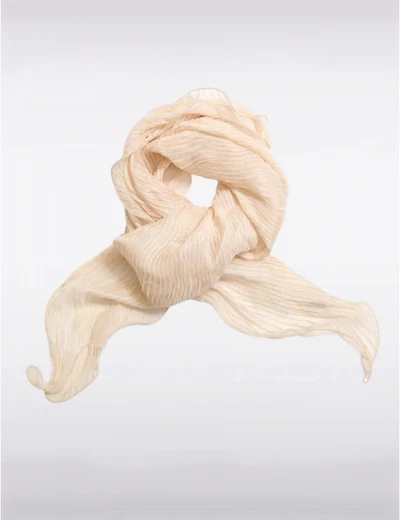 Manteaux | La maison du manteau au Québec Foulard en Mousseline Plissé Texturé avec Bords Scallopés Élégants