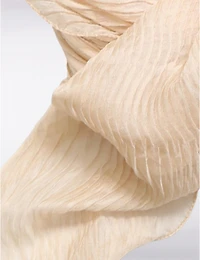 Manteaux | La maison du manteau au Québec Foulard en Mousseline Plissé Texturé avec Bords Scallopés Élégants