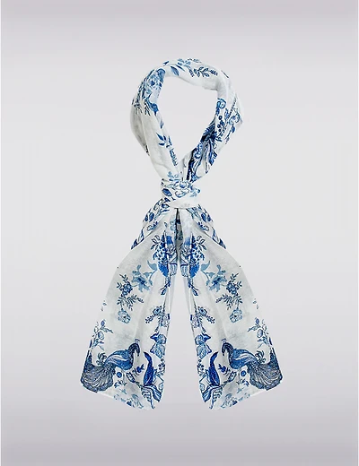 Manteaux Manteaux | La maison du manteau au Québec Châle Foulard Oblong à Imprimé Floral Complexe et Design de Paon Vibrant