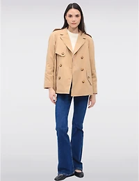 Trench Court Double-Boutonnage Ellen Tracy