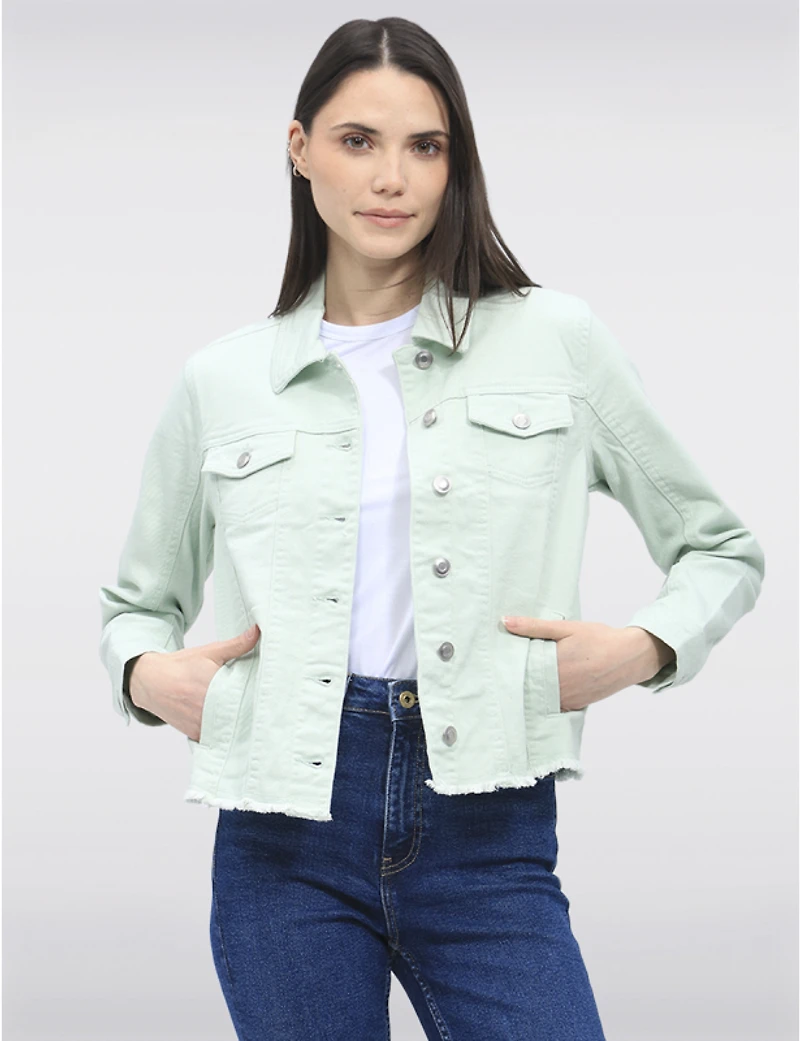 Veste Denim Stretch Classique par Baccini