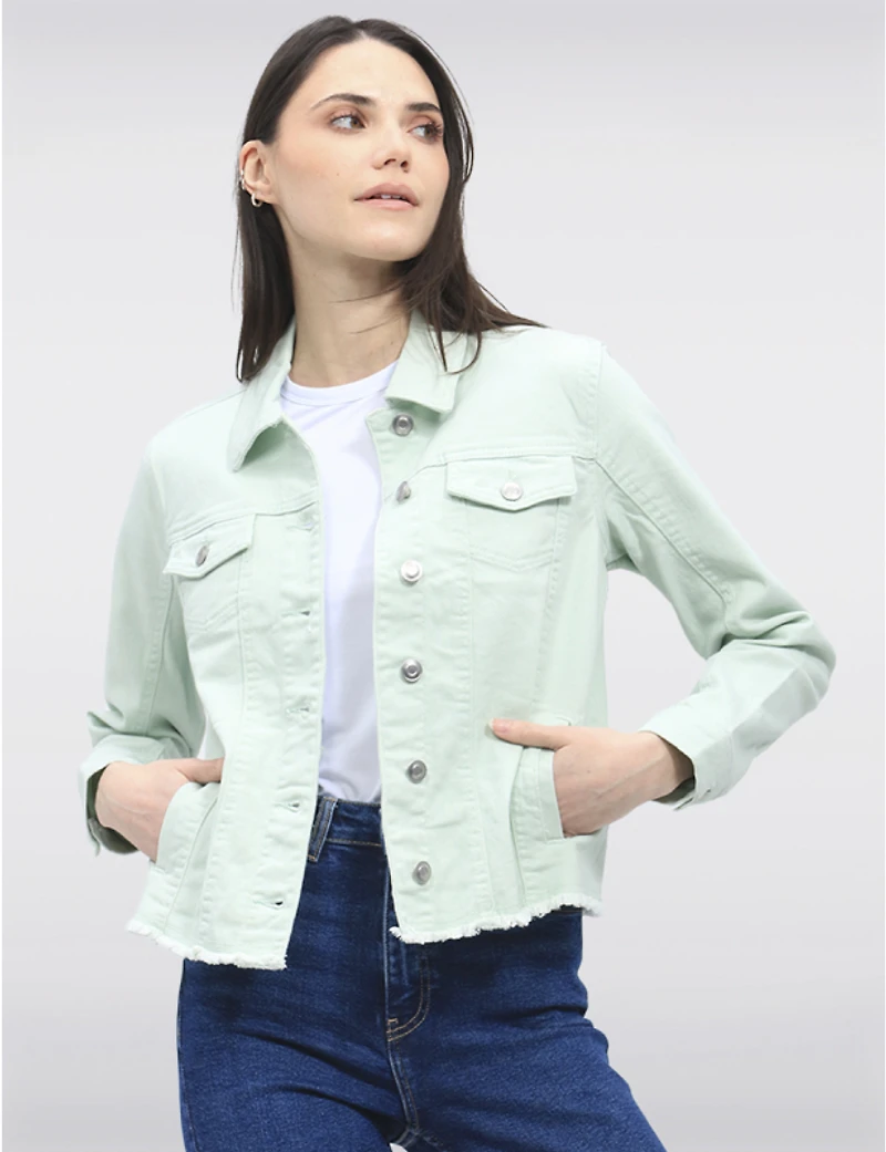 Veste Denim Stretch Classique par Baccini
