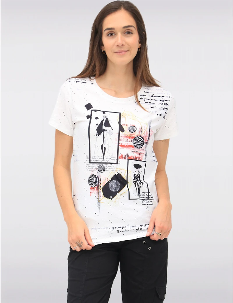 Haut Broderie Florale par Ness