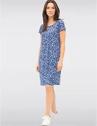 Manteaux Manteaux | La maison du manteau au Québec Robe Évasée Fluide à Imprimé Floral Manches Courtes et Tissu Extensible par GWV