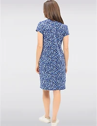 Manteaux Manteaux | La maison du manteau au Québec Robe Évasée Fluide à Imprimé Floral Manches Courtes et Tissu Extensible par GWV