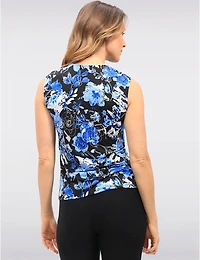 Manteaux Manteaux | La maison du manteau au Québec Haut Floral Sans Manches Extensible À Col V Avec Épaules Élastiques Par GWV