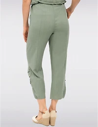 Manteaux Manteaux | La maison du manteau au Québec Pantalon Fluide Avec Taille Élastique Poches & Détail Boutons Décoratifs Par Goa