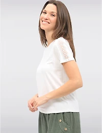 Haut Manches Courtes Crochet par Moffi
