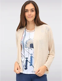 Manteaux Manteaux | La maison du manteau au Québec Cardigan Léger et Transparent à Manches Longues Devant Drapé Ouvert par GWV