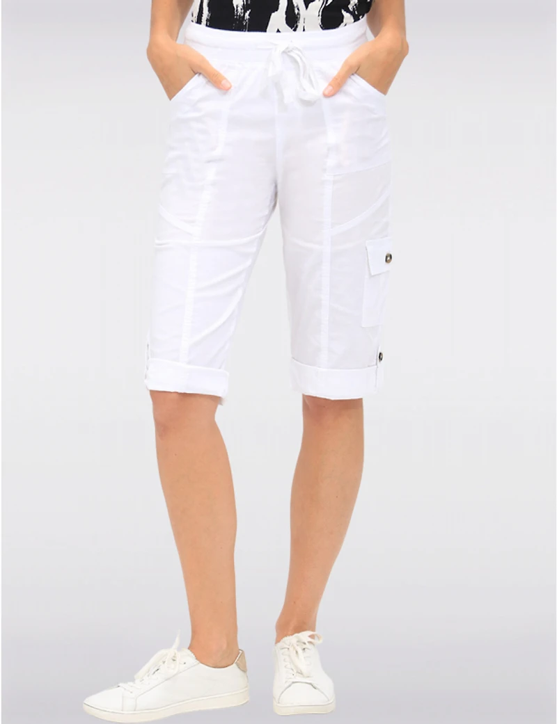 Manteaux | La maison du manteau au Québec Suzanne Cargo Capris Avec Bouton pour Longueur Ajustable par Dash Clothing