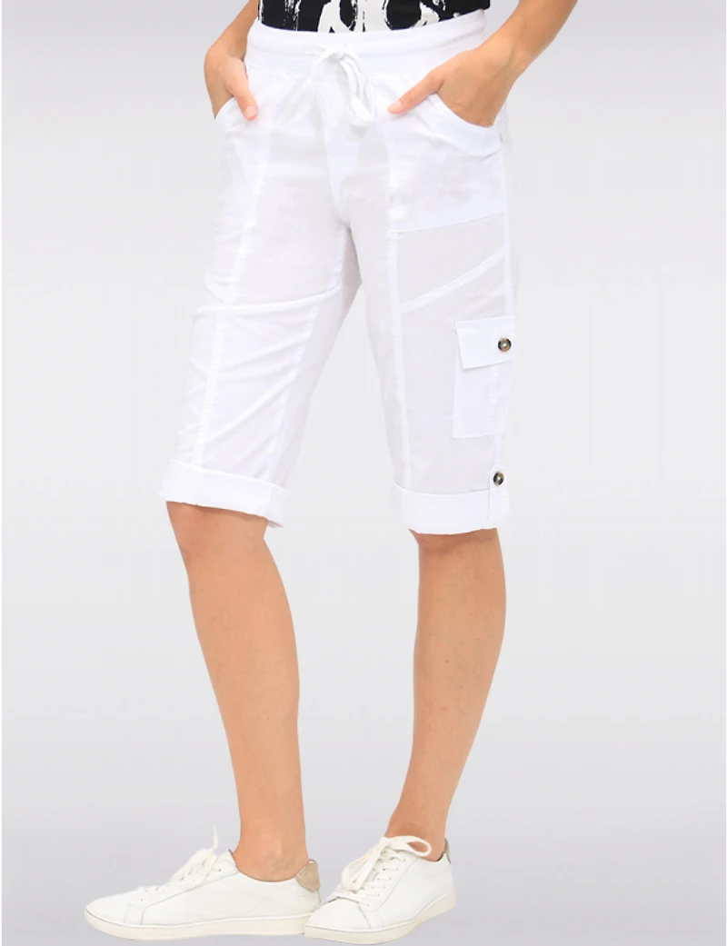 Manteaux | La maison du manteau au Québec Suzanne Cargo Capris Avec Bouton pour Longueur Ajustable par Dash Clothing