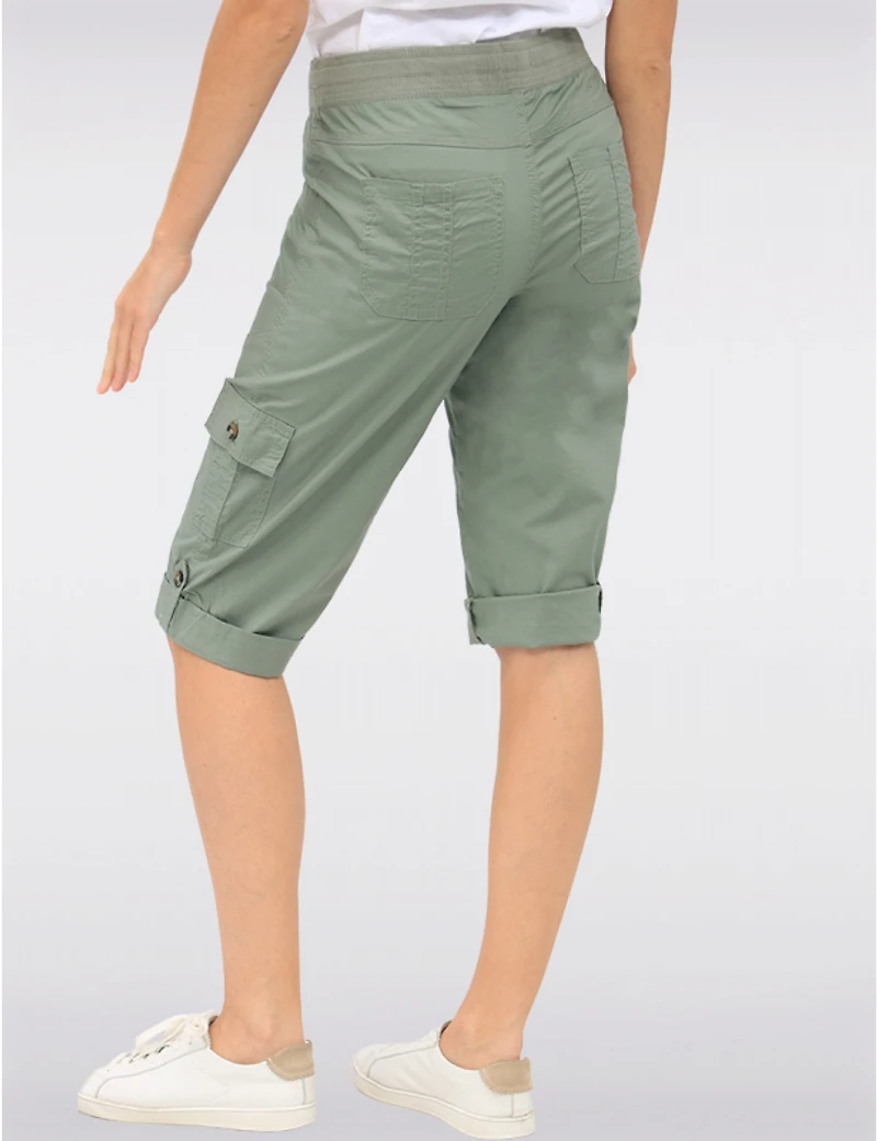 Manteaux Manteaux | La maison du manteau au Québec Suzanne Cargo Capris Avec Bouton pour Longueur Ajustable par Dash Clothing