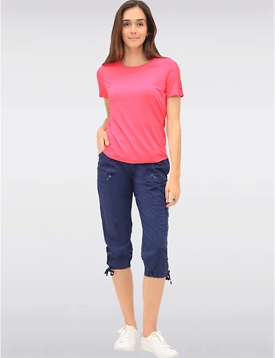 Manteaux Manteaux | La maison du manteau au Québec Capri Cargo Charlene avec Tirettes Ajustables à l'Ourlet par Dash Clothing