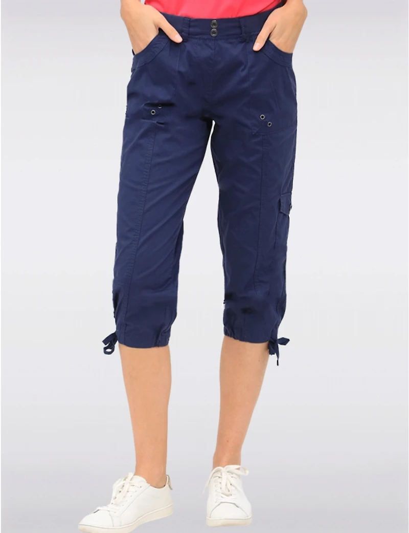 Manteaux Manteaux | La maison du manteau au Québec Capri Cargo Charlene avec Tirettes Ajustables à l'Ourlet par Dash Clothing