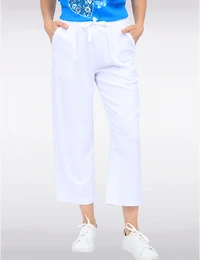 Manteaux | La maison du manteau au Québec Capris À Jambes Larges Avec Poches en Coton Mélangé Taille Ajustable by Dash