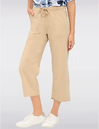 Manteaux Manteaux | La maison du manteau au Québec Capris À Jambes Larges Avec Poches en Coton Mélangé À Taille Ajustable by Dash