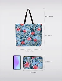 Manteaux Manteaux | La maison du manteau au Québec Sac Fourre-Tout Léger, Pliable & Réutilisable Marine avec Motif Cachemire