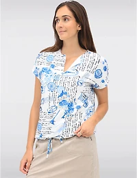 Manteaux | La maison du manteau au Québec Haut à Manches Courtes Inspiré de Paris avec Cordon Serrage par Amani Couture