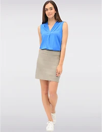 Manteaux Manteaux | La maison du manteau au Québec Jupe-short Extensible Chic À Taille Mi-haute Et Coupe Droite Par Amani Couture