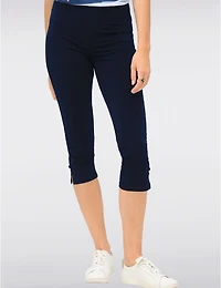 Manteaux | La maison du manteau au Québec Capri Extensible À Taille Mi-haute Avec Trois Boutons Latéraux Par Amani Couture
