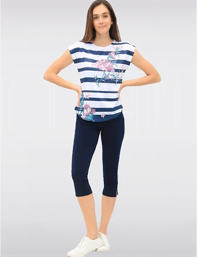 Manteaux | La maison du manteau au Québec Legging Capri À Taille Élastique & Fentes Latérales Boutonnées par Amani Couture