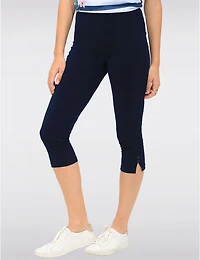 Manteaux | La maison du manteau au Québec Legging Capri À Taille Élastique & Fentes Latérales Boutonnées par Amani Couture