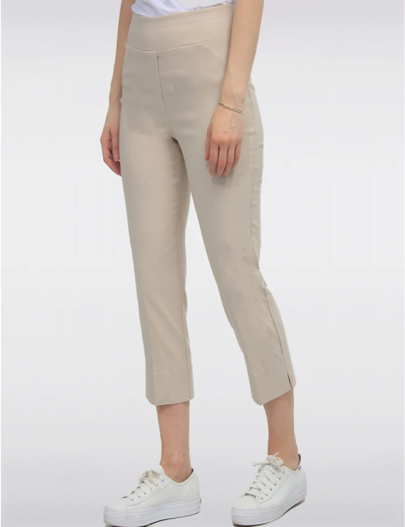 Manteaux | La maison du manteau au Québec Capris Chic À Coupe Droite Extensible Et Ceinture Élastique Par Amani Couture