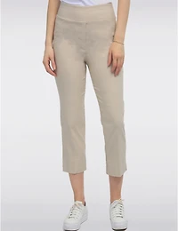 Manteaux | La maison du manteau au Québec Capris Chic À Coupe Droite Extensible Et Ceinture Élastique Par Amani Couture