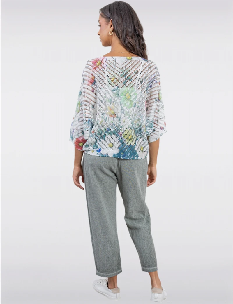 Pantalon Ceinturé Lin Chic par Froccella