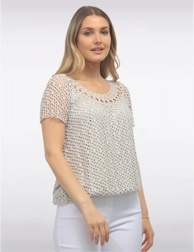 Haut Manches Courtes Crochet Froccella