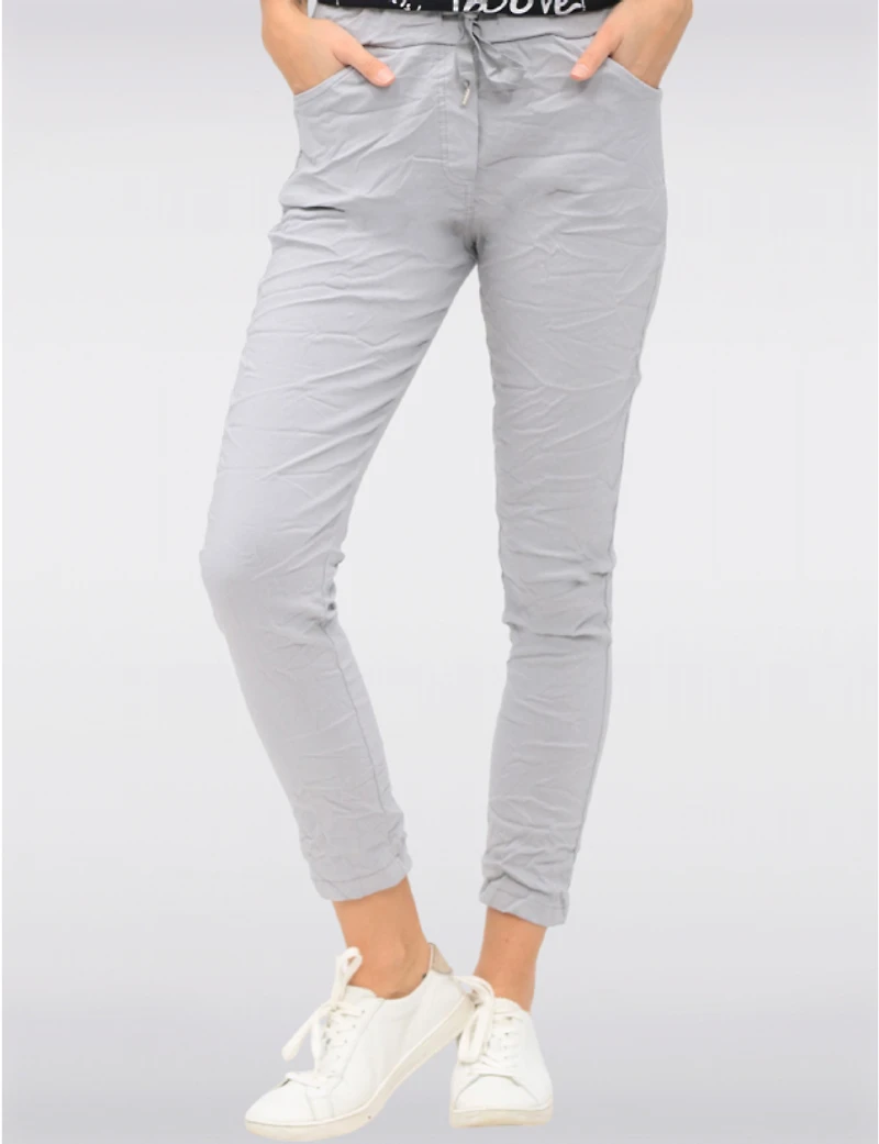 Pantalon Slim Crinkle Stretch Froccella