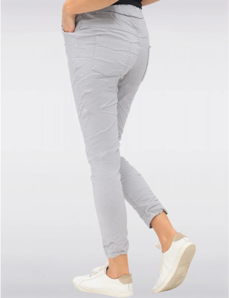 Pantalon Slim Crinkle Stretch Froccella