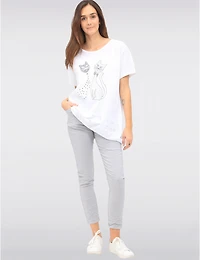 Pantalon Slim Crinkle Stretch Froccella