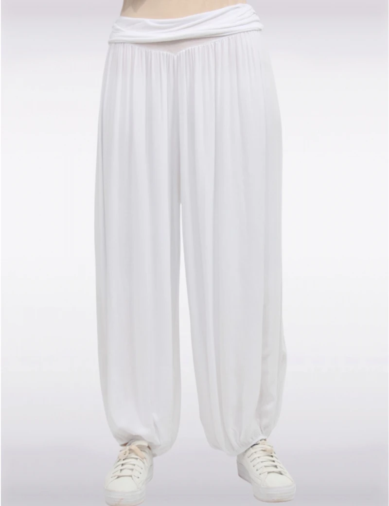 Pantalon Bouffant Taille Froncée par Froccella