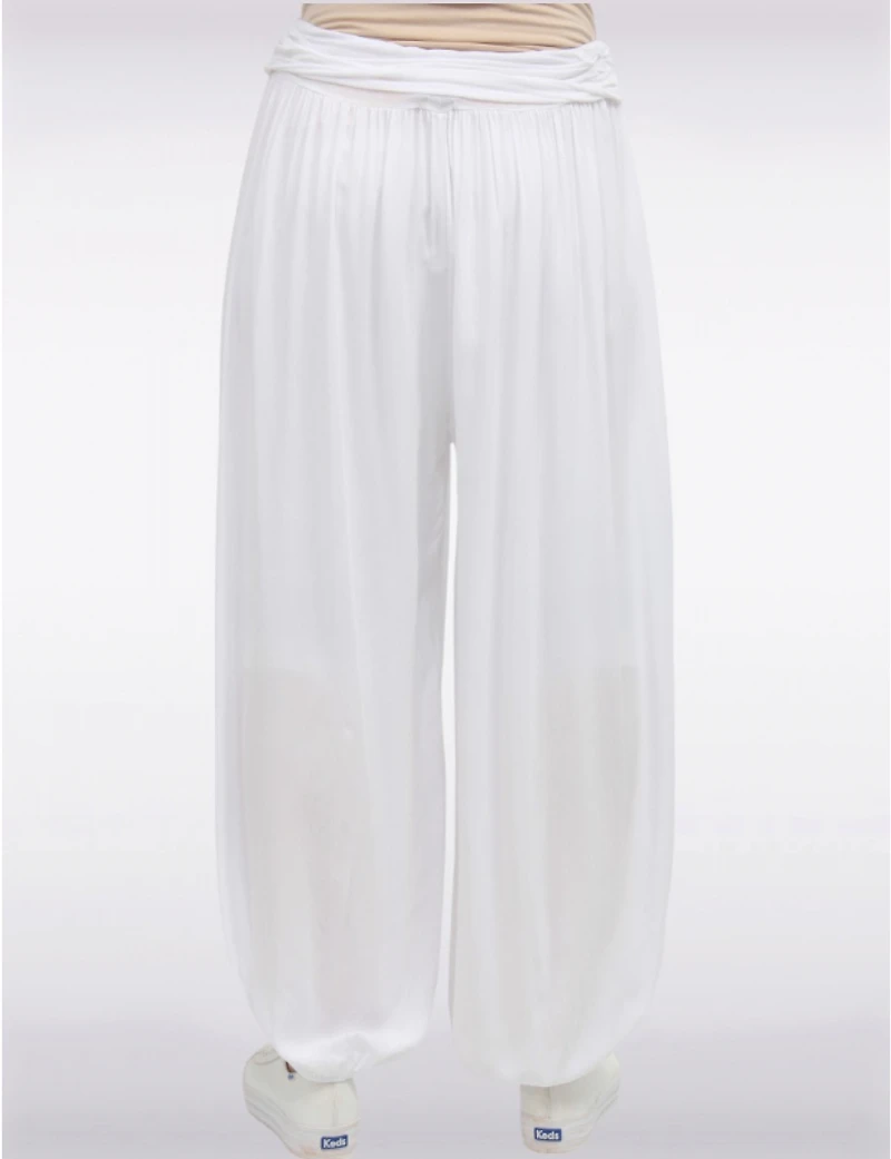 Pantalon Bouffant Taille Froncée par Froccella