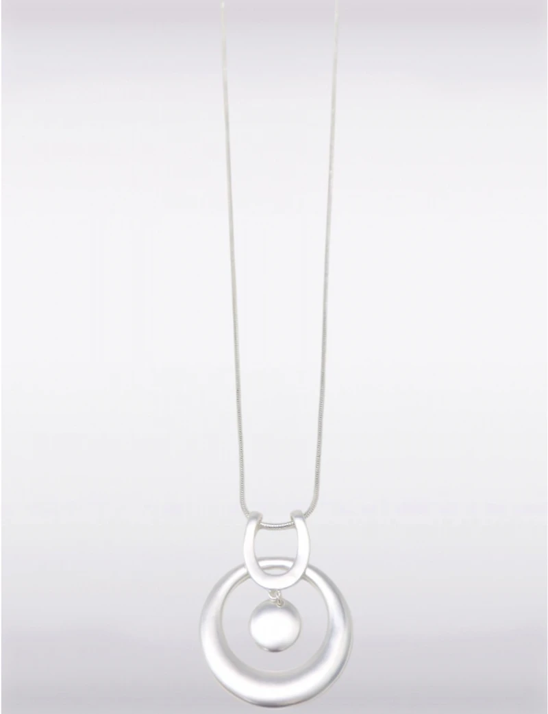 Manteaux Manteaux | La maison du manteau au Québec Collier Argenté Intemporel Hypoallergénique avec Pendentif Circulaire Audacieux