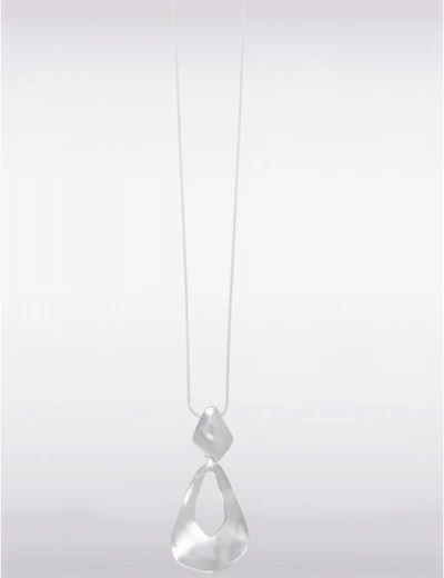 Manteaux Manteaux | La maison du manteau au Québec Collier Texturé Chic Hypoallergénique avec Pendentif Martelé Argenté