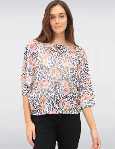 Haut Manches Dolman Léopard par Froccella