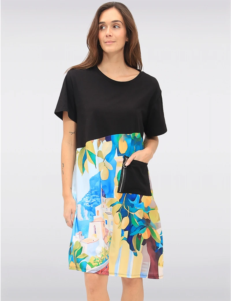 Robe Coton Imprimé Agrumes par Froccella