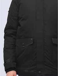 Parka en Éco-Duvet à Capuche avec Fourrure Vegan Amovible par Point Zero