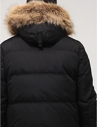 Parka en Éco-Duvet à Capuche avec Fourrure Vegan Amovible par Point Zero