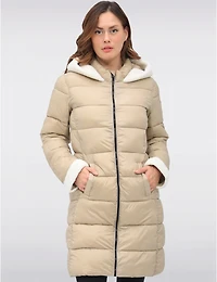 Doudoune Longue Capuche Vegan par Point Zero