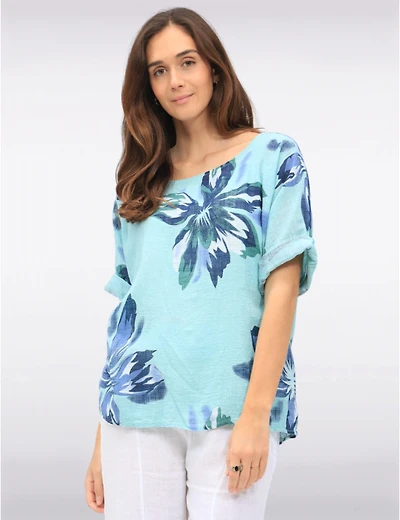 Haut Coton Imprimé Floral par Froccella